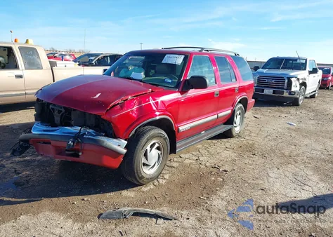 2000 Chevrolet Blazer Lt из США, поврежденный, VIN 1GNDT13W9Y2381899